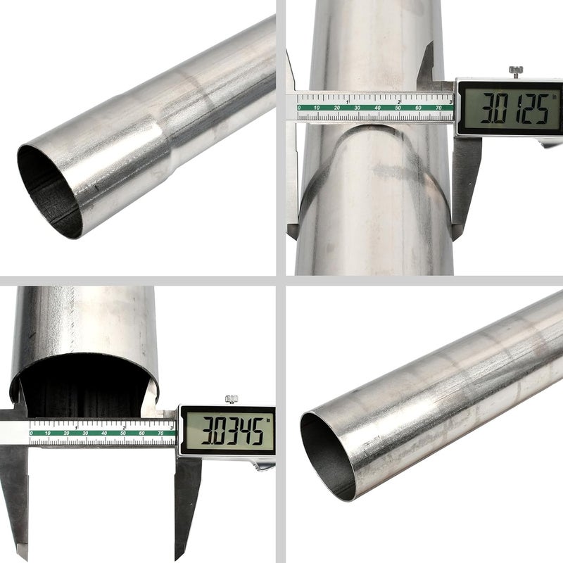 BIGREAT 409 Steel 3'' Inch OD Straight Exhaust Pipe Mandrel Tubing Pipe 48" / 4 Ft Long Custom Fitment For Exhaust System - Image 3